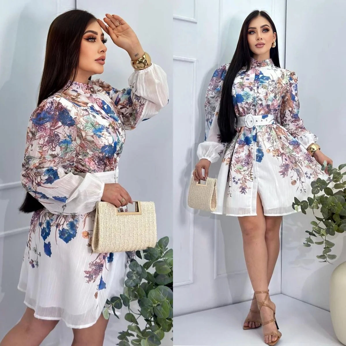 Vestido Dolce Sweet Floral – Elegancia Romántica en Poliéster e Hilo