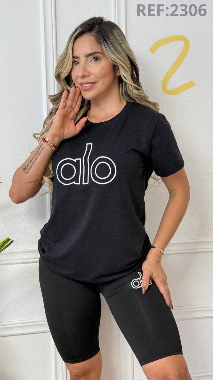 Conjunto Biker Alo - black