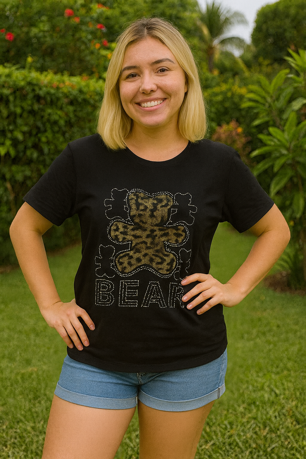 Playera algodón piedreria full